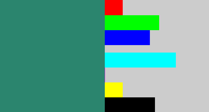 Hex color #2b856e - viridian
