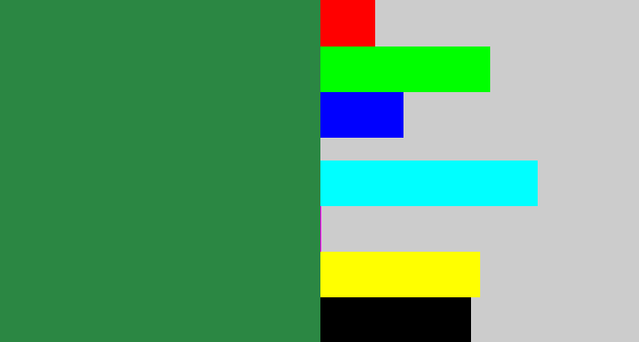Hex color #2b8743 - darkish green