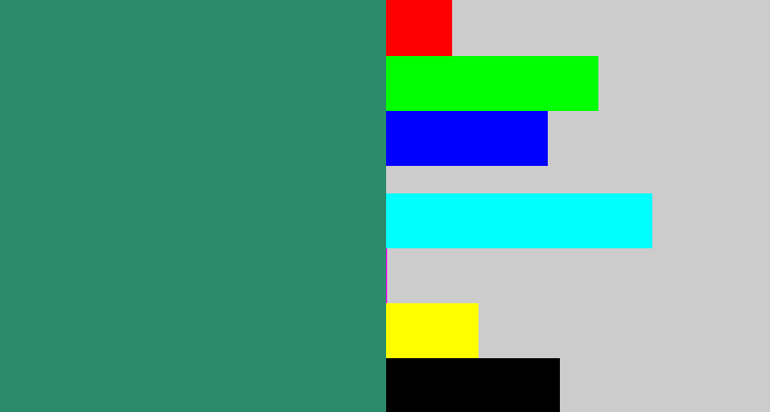 Hex color #2b8b6a - viridian