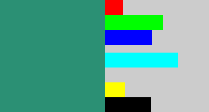 Hex color #2b9074 - viridian