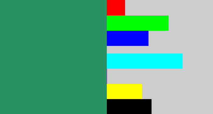 Hex color #2b9363 - viridian