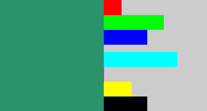 Hex color #2b936b - viridian