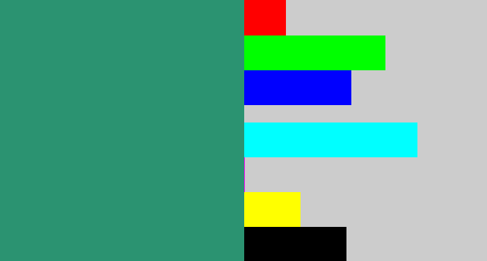 Hex color #2b9371 - viridian