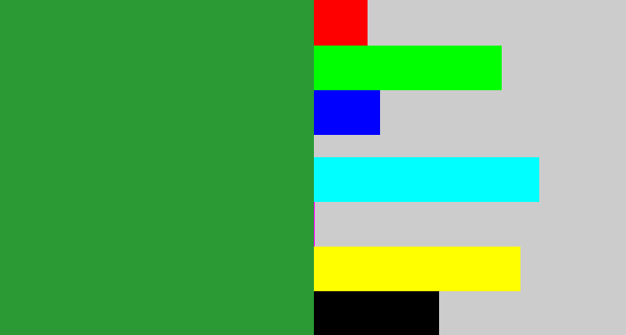 Hex color #2b9a35 - darkish green