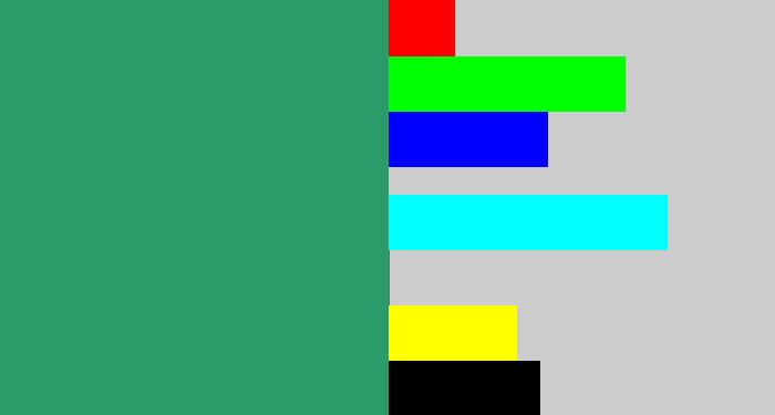 Hex color #2b9c69 - teal green