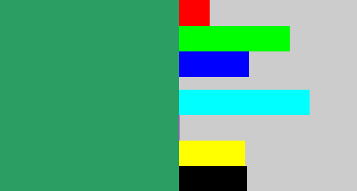 Hex color #2b9e63 - teal green