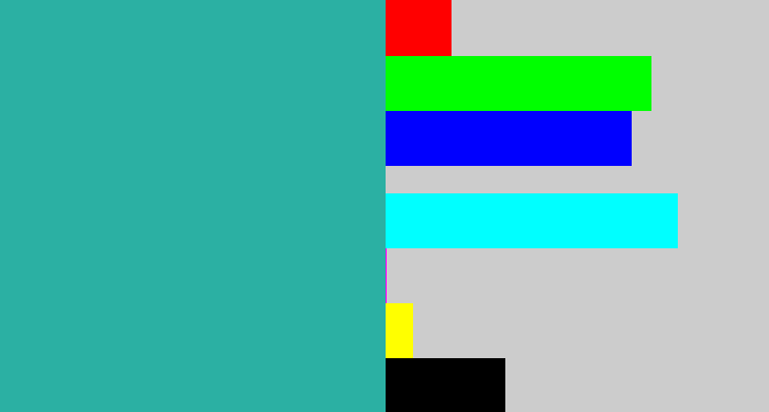 Hex color #2bb0a3 - tealish