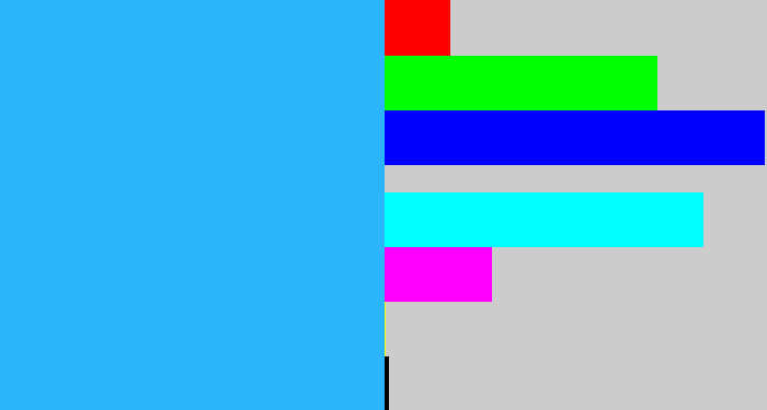 Hex color #2bb5fc - azure