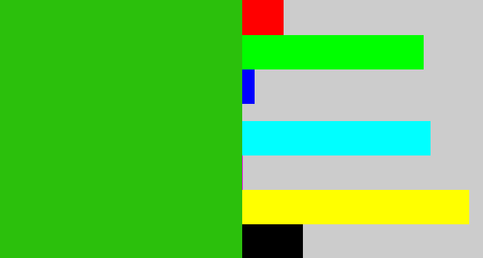 Hex color #2bc00c - green