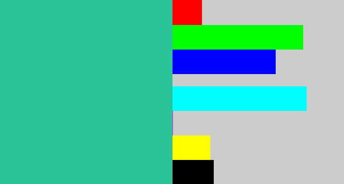 Hex color #2bc398 - greenblue