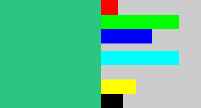 Hex color #2bc681 - greenish teal