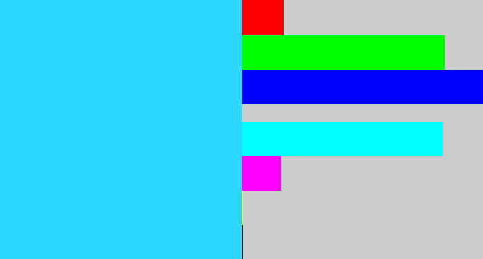 Hex color #2bd7ff - bright light blue