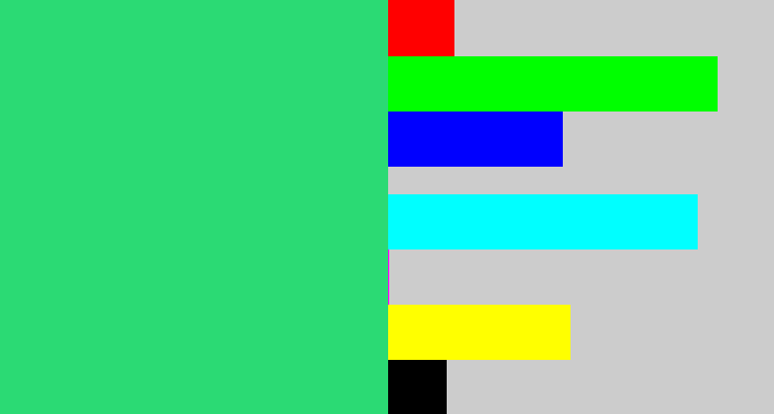 Hex color #2bda74 - weird green