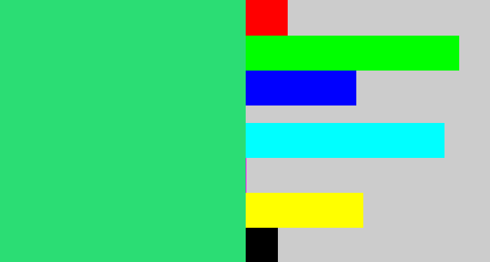 Hex color #2bdd74 - weird green