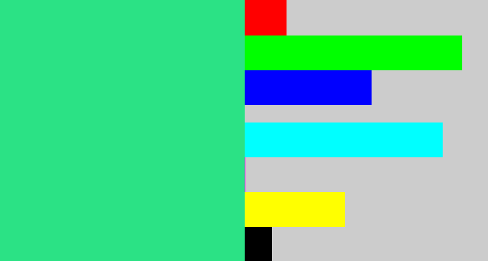 Hex color #2be285 - weird green