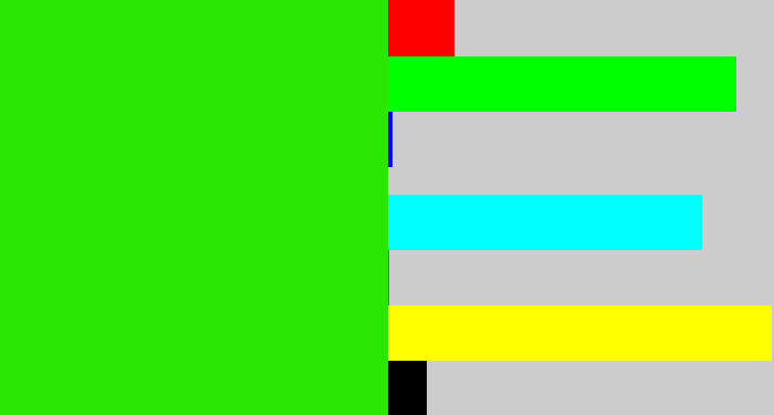 Hex color #2be603 - vivid green