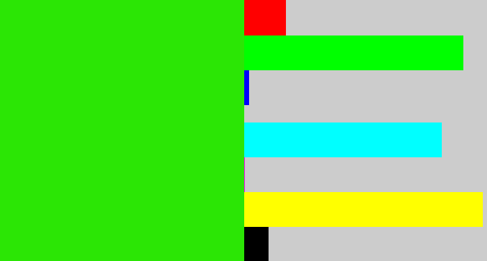 Hex color #2be605 - vivid green