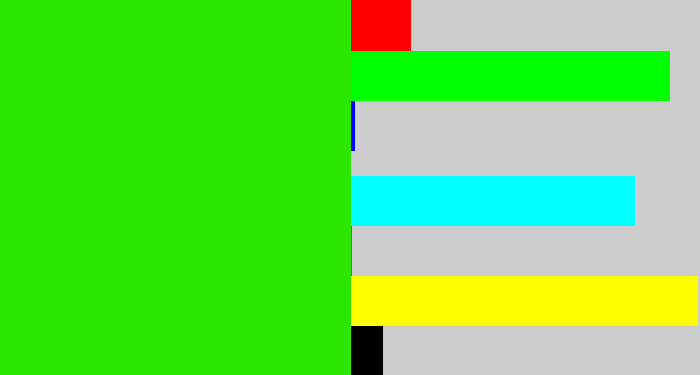 Hex color #2be703 - vivid green