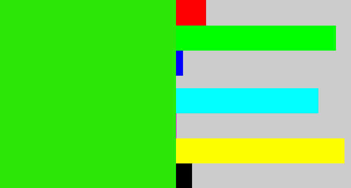 Hex color #2be809 - vivid green