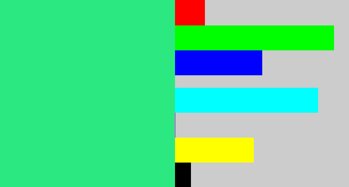 Hex color #2be980 - weird green