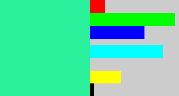 Hex color #2bf19c - wintergreen