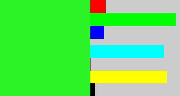 Hex color #2bf325 - radioactive green