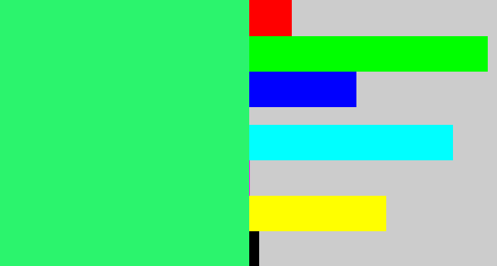 Hex color #2bf46d - spearmint