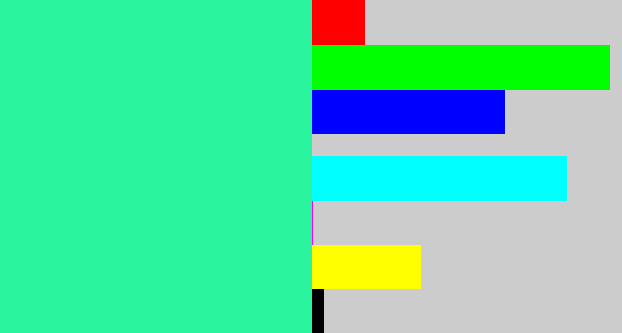 Hex color #2bf49f - greenish cyan