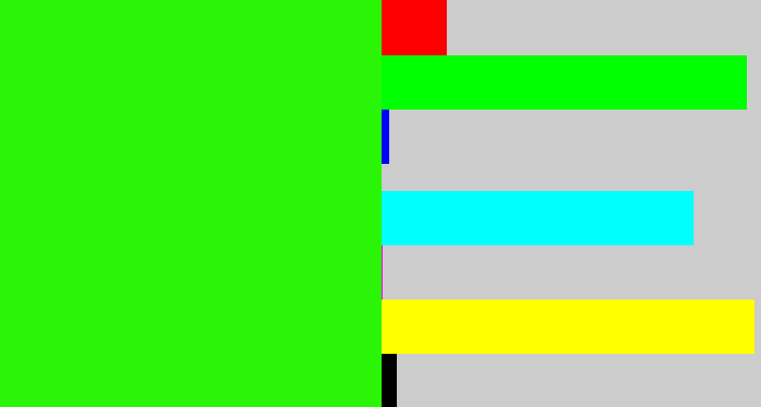 Hex color #2bf506 - vivid green