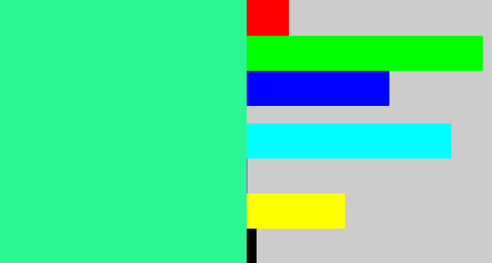 Hex color #2bf693 - wintergreen