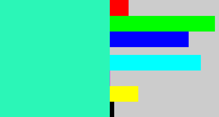 Hex color #2bf6b7 - greenish cyan