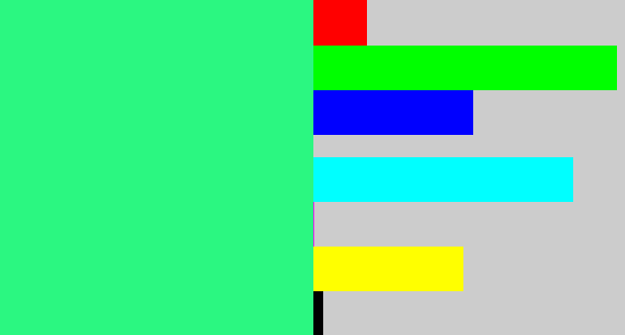 Hex color #2bf781 - wintergreen