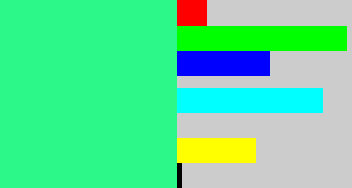 Hex color #2bf888 - wintergreen