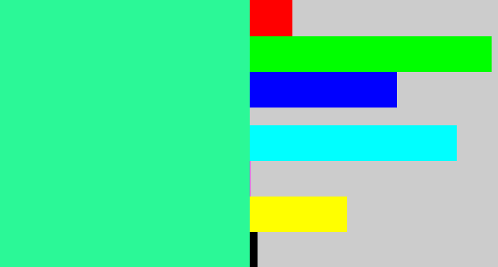 Hex color #2bf897 - wintergreen