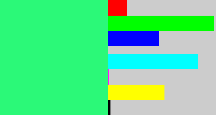Hex color #2bf978 - spearmint