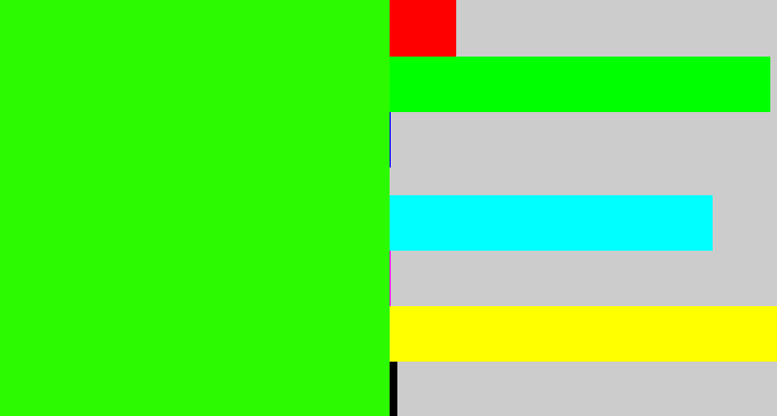 Hex color #2bfa00 - electric green