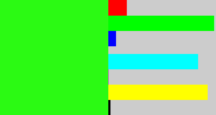 Hex color #2bfa13 - electric green