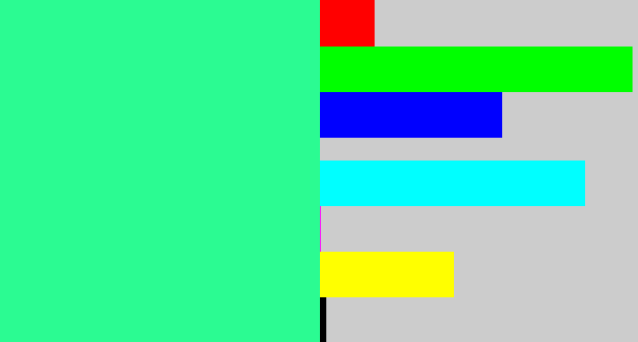 Hex color #2bfb92 - wintergreen