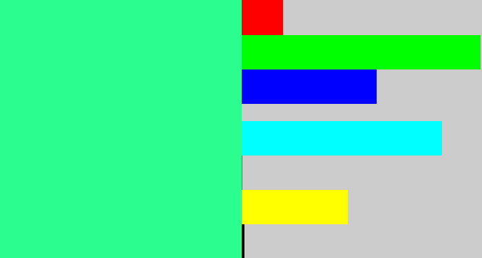 Hex color #2bfd8e - wintergreen