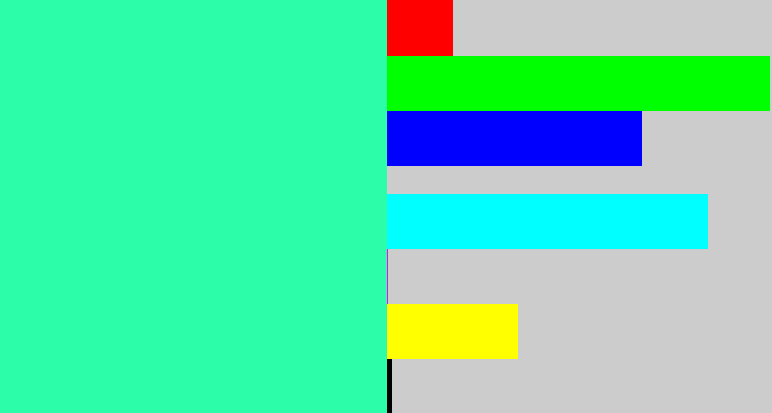 Hex color #2bfda8 - greenish cyan