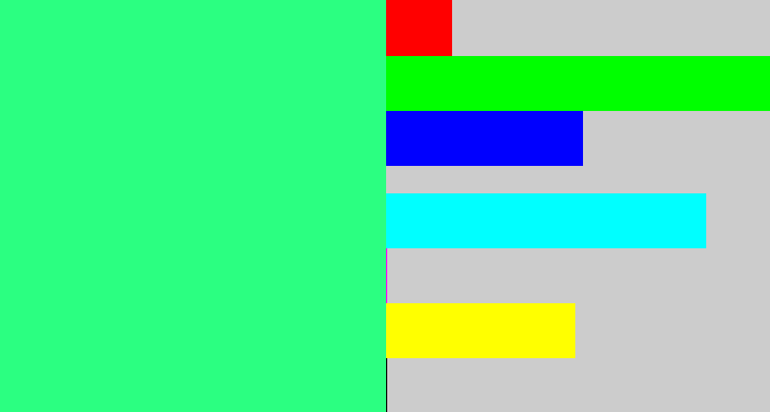 Hex color #2bff81 - wintergreen