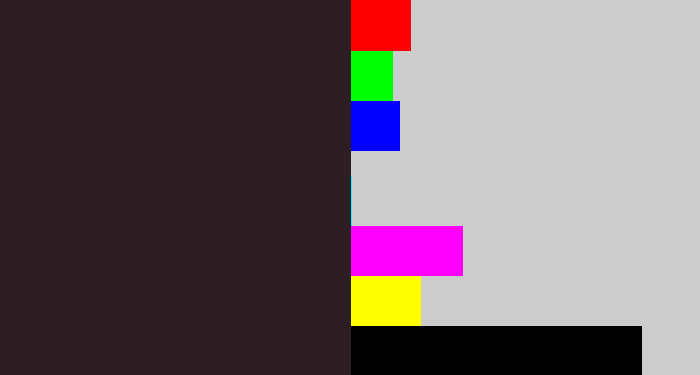 Hex color #2c1e23 - dark