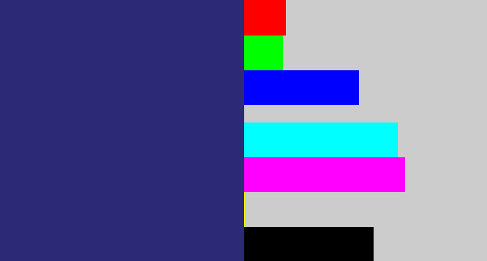 Hex color #2c2977 - dark slate blue