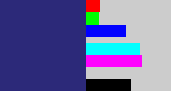 Hex color #2c2979 - dark slate blue