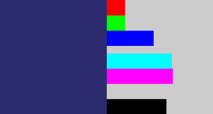 Hex color #2c2b70 - dark slate blue