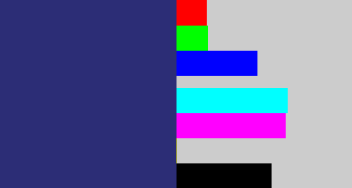 Hex color #2c2d76 - dark slate blue