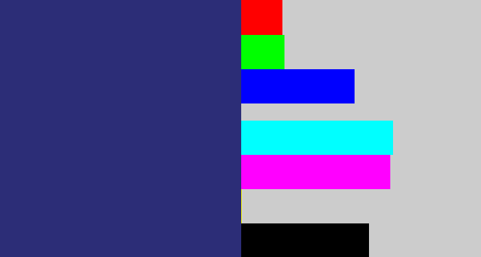 Hex color #2c2d77 - dark slate blue