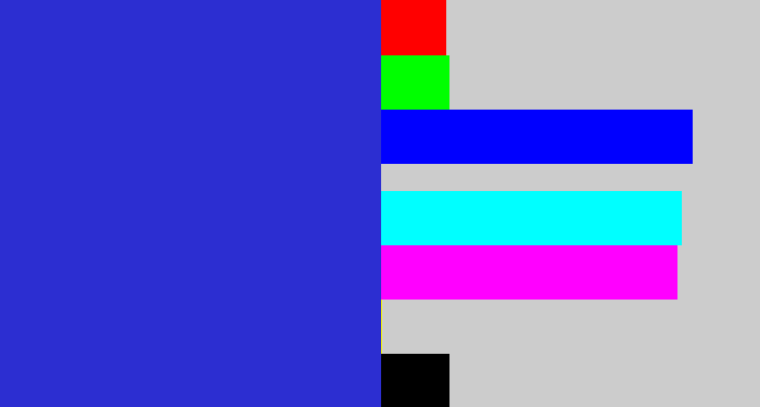 Hex color #2c2ed1 - blue blue