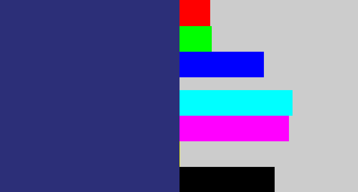 Hex color #2c2f78 - dark slate blue