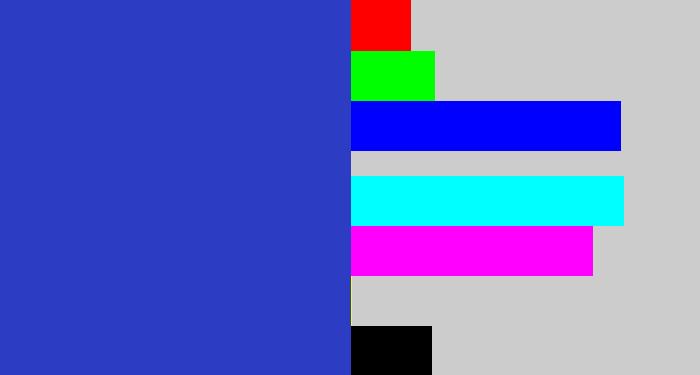 Hex color #2c3dc4 - blue blue